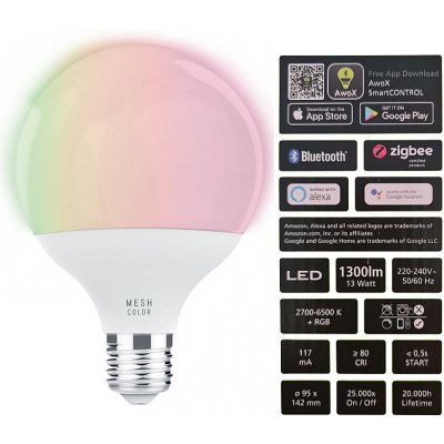 EGLO Chytrá 13W RGB LED žárovka 12254 Connect.2 Eglo