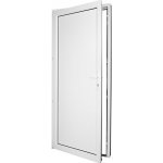 SkladOken.cz vedlejší vchodové dveře jednokřídlé 88 x 208 cm plné bílé LEVÉ – HobbyKompas.cz