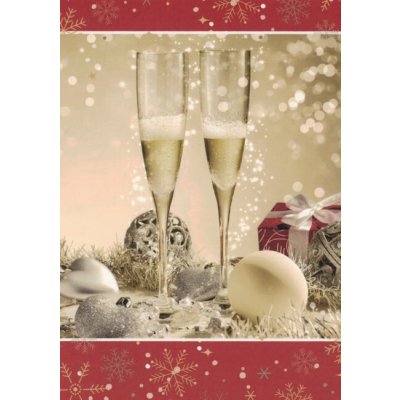 Pohlednice Vánoční přípitek – Zboží Dáma