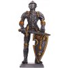 Mayer Chess Cínový vojáček středověký rytíř v turnajové zbroji s florálním zdobením 105mm
