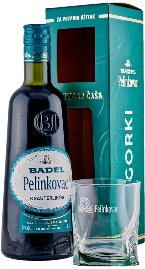 Badel Pelinkovac Gorki 31% 0,7 l (dárkové balení 1 sklenice)