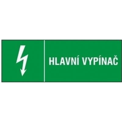 Značka výstrahy hlavní vypínač 130x35 mm samolepící – Zbozi.Blesk.cz
