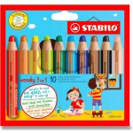 Stabilo 880/101 Pastelka Woody 3 in 1 10 ks – Sleviste.cz