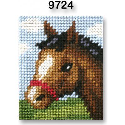 VTC Vyšívací sada s předtištěným motivem 70262/9724 koník II hnědá 17x20,5cm – Hledejceny.cz