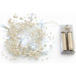DECOLED LED světýlka na baterie bílé perly 1,3 m, ledově bílá, 10 diod, IP20 interiér, 2× AA – Hledejceny.cz