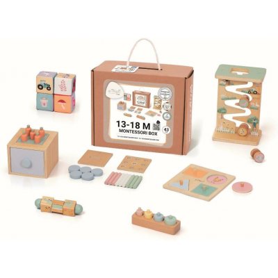 EliNeli Sada montessori hraček pro děti od 1 roku 13 až 18 měsíců edukativní box – Sleviste.cz