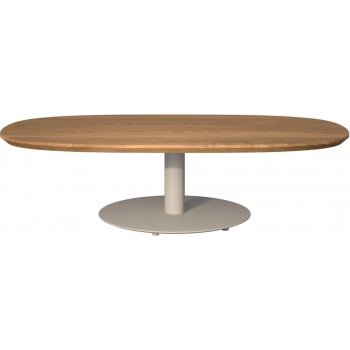 Tribu T-Table oválný 136x80x35 cm rám lakovaná nerez linen deska keramika dekor linen