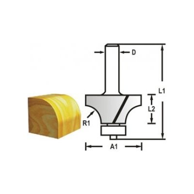 Makita Zaoblovací fréza s ložiskem stopka 6 mm,19x9,5x53 mm R=3,2mmm – Sleviste.cz