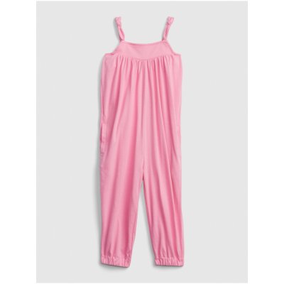 GAP holčičí dětský overal strappy bubble jumpsuits růžový – Zboží Mobilmania