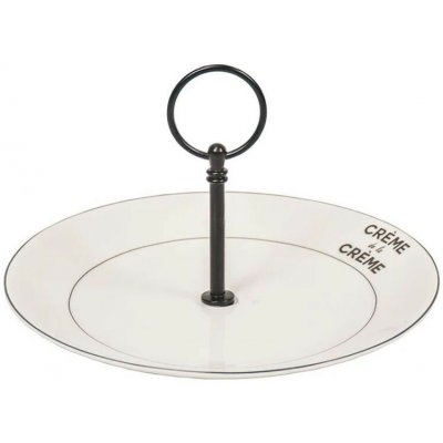 Housevitamin Krémový porcelánový etažér talíř Crème de la Crème Ø 20*12 cm – Zboží Dáma