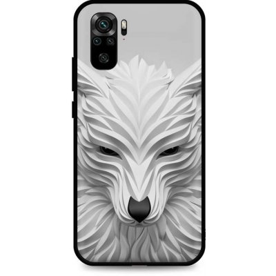 Pouzdro TopQ LUXURY Xiaomi Redmi Note 10 pevný Bílý vlk