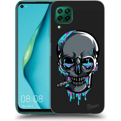 Pouzdro Picasee silikonové Huawei P40 Lite - EARTH - Lebka 3.0 černé – Zboží Mobilmania