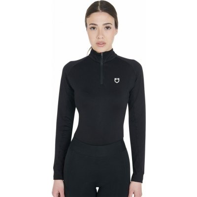 Equestro Tričko Donna Base Layer dámské černá bílá – Zboží Dáma