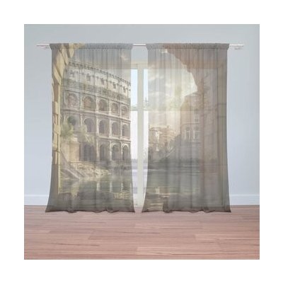 Sablio Záclony Řím Koloseum Art: 2ks 150x250cm – Hledejceny.cz