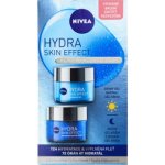 Nivea Hydra Skin Effect osvěžující gelový krém na den 50 ml + Hydra Skin Effect hydratační gel krém na noc 50 ml dárková sada – Zboží Dáma