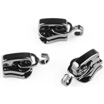 Jezdec ke kostěným zipům No 3 s háčkem na přívěsek, malé, 2 nikl černý – Zboží Dáma