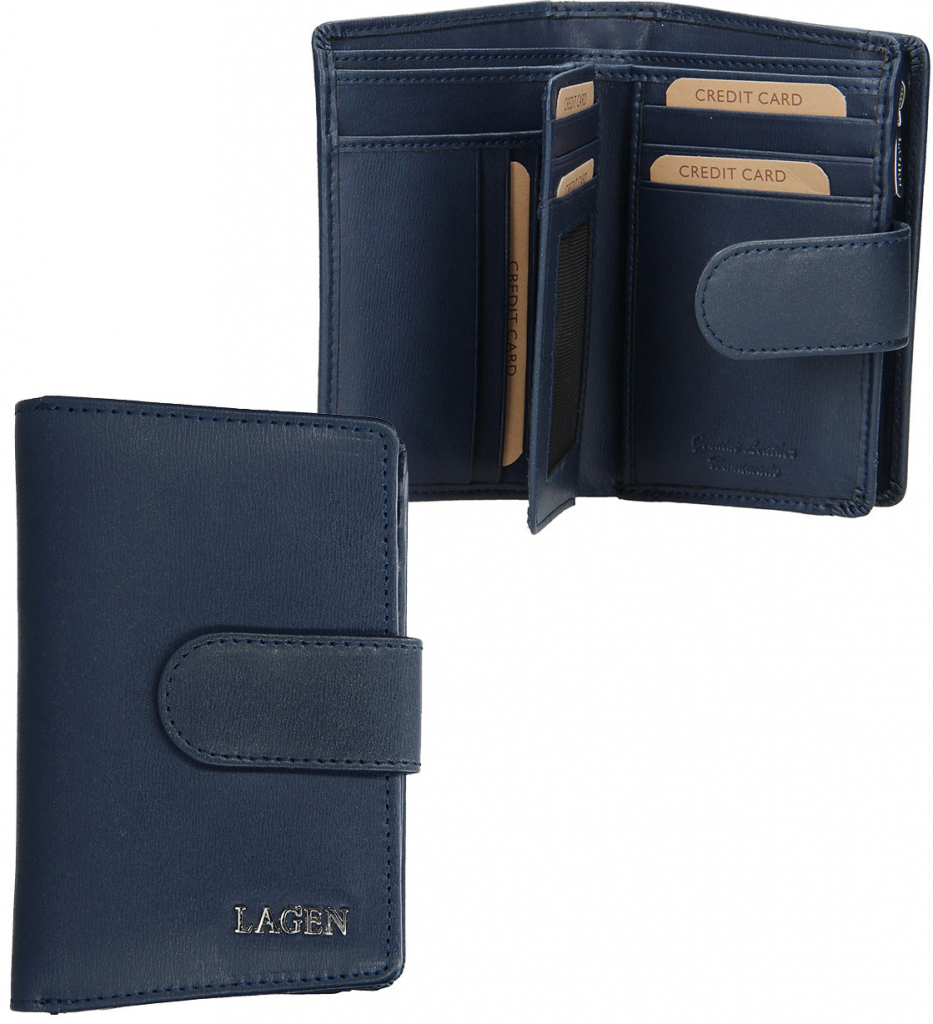 Lagen Dámská kožená peněženka 50313 D Blue