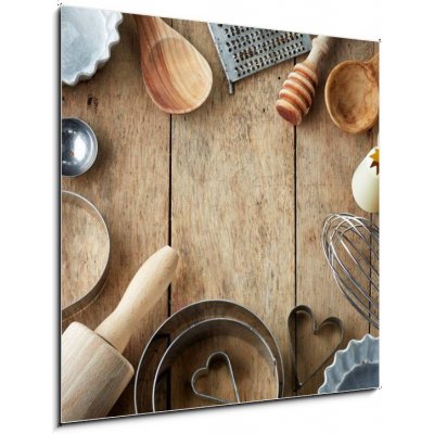 Skleněný obraz 1D - 50 x 50 cm - kitchen utensil kuchyňské nádobí – Zbozi.Blesk.cz