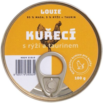 Louie pro kočky kuřecí s rýží a taurin 100 g