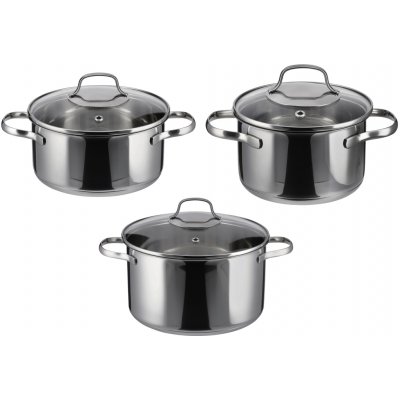 SILVERCREST Sada hrnců z nerezové oceli, 3dílná – Zboží Mobilmania