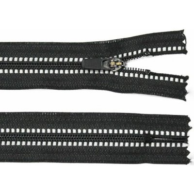 WICO Spirálový zip no.3 nerozepínací 120cm černý s reflexním proužkem – Hledejceny.cz