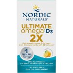 Nordic Naturals Ultimate Omega 2X + Vitamín D3, 2150 mg + 1000 IU, Citrón, 60 softgelových kapslí – Hledejceny.cz