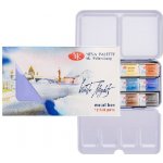 Saint Peterburg Akvarelové barvy White Nights 12 barev, plechová kazeta – Zboží Dáma