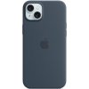 Pouzdro a kryt na mobilní telefon Apple iPhone 15 Plus Silicone Case MagSafe Storm modré MT123ZM/A