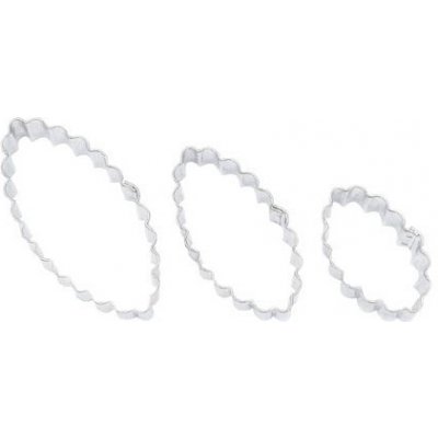 Vykrajovátka na perníčky a cukroví OVÁL zoubkovaný, sada 3ks – Zboží Dáma