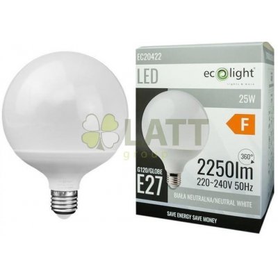 ECO LIGHT LED žárovka G120 E27 25W neutrální bílá – Hledejceny.cz