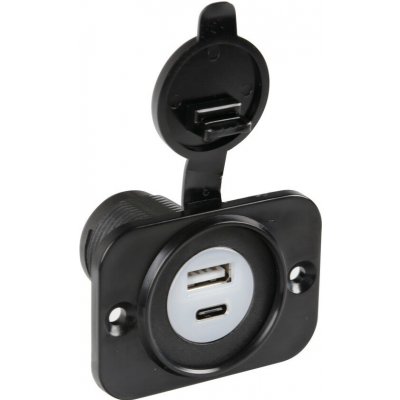 Nabíječka s dvojitým portem USB A + USB C, 12/24V LAMPA | Zboží Auto