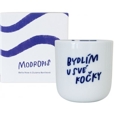 Bella Rose Porcelánový hrnek Bydlím u své kočky bílá barva porcelán 270 ml – Zboží Dáma