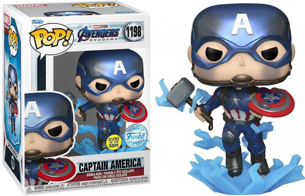 Funko Pop! 1198 Avangers Endgame Captain America with Hammer GW