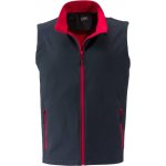 Pánská 2-vrstvá promo softshellová vesta JN 1128 iron grey-red – Sleviste.cz