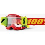 100 PROCENT brýle ACCURI 2 FORECAST ROLL-OFF RED - barva červená/černá/žlutá fluo plexi čiré – Zbozi.Blesk.cz