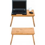 tectake 401655 stolek na notebook do postele 55x35x29cm skládací sklonitelný výškově stavitelný - hnědá – Zboží Živě