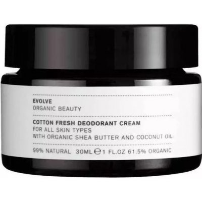 Evolve Organic Beauty Cotton Fresh Natural Deodorant Cream přírodní krémový deodorant 30 ml – Zbozi.Blesk.cz