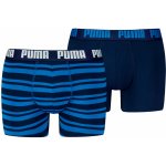 Puma pánské boxerky Heritage Stripe Boxer 2-pack Petrol Blue – Zboží Dáma