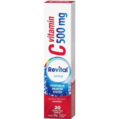 Vitar Revital C vitamin 500 mg lesní jahoda eff.20 tablet – Hledejceny.cz