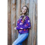 Frogies Dámský svetr Flamingo Christmas modrá – Hledejceny.cz