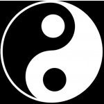 Samolepka (na auto, notebook) Yin yang (bílá) – Zboží Mobilmania
