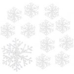 Vločky bílé jemné s glitrem 12ks 5,5cm – Hledejceny.cz