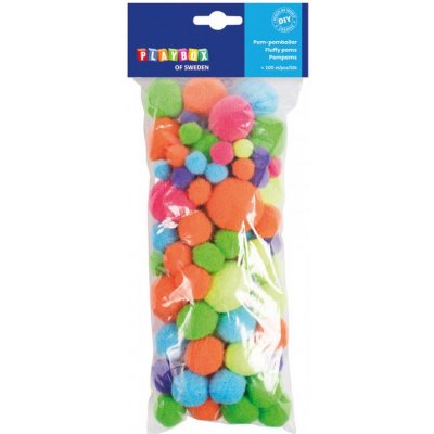 Playbox Bambulky různé velikosti 100 ks neonové barvy – Hledejceny.cz