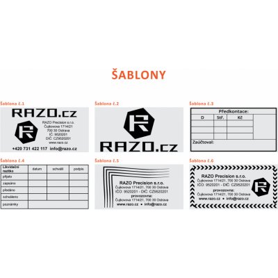 RAZO Štoček do razítka 75 x 38 mm (S-830; 4926; 4726; Printer 60) – Zboží Mobilmania