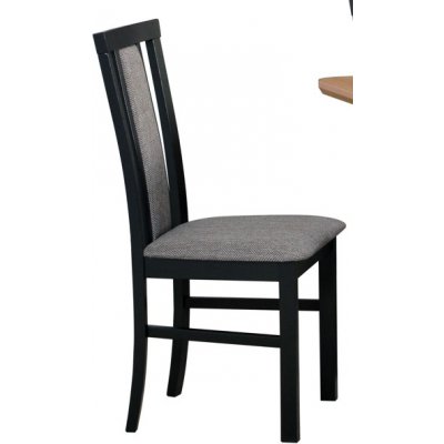 MIA 7 (MILANO 7)- jídelní židle černá/ látka č.15B (pův.12X) šedohnědá - kolekce "DRE" (K150-Z)