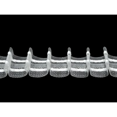 Záclonovka šíře 25 mm tužkové řasení, střední, transparent (bal. 50) – Zboží Dáma