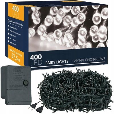 Vánoční osvětlení na stromeček Springos 400 LED, 27,5 m, studená bílá, pro vnitřní použití – Hledejceny.cz