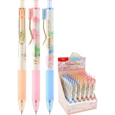Mikrotužka / Pentelka M&G Sakura time, 0,5 mm, 2B (3 designy) – Zboží Živě