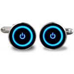 LMK manžetové knoflíčky Power button – Zboží Dáma