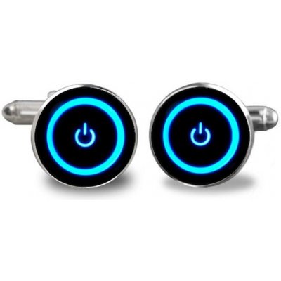 LMK manžetové knoflíčky Power button – Zboží Dáma